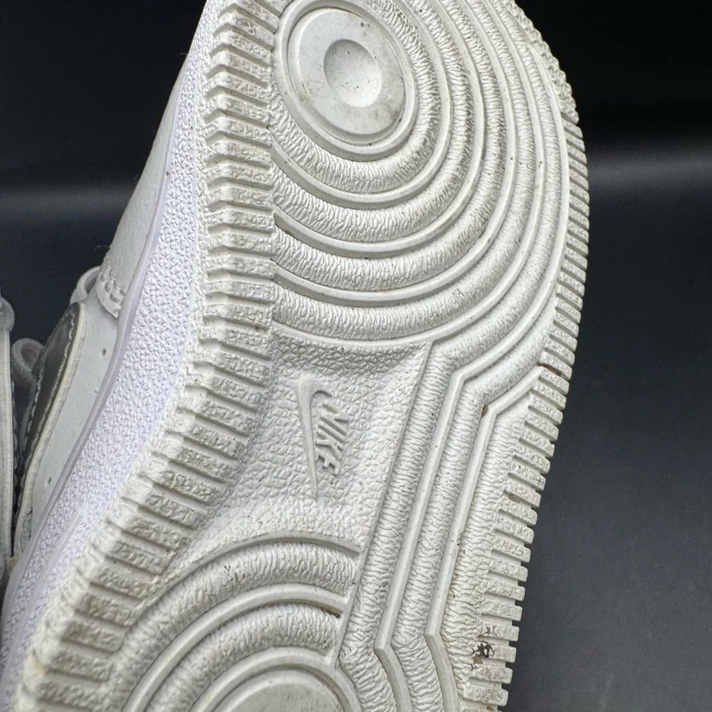 Nike Air Force 1 Low SE Toddler Sneakers Size 5C White Silver Lace Up Sneakers